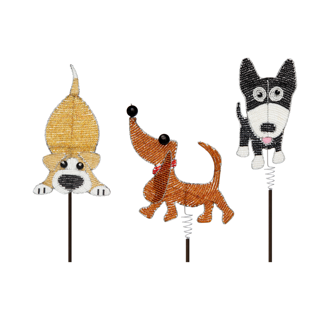 Dog Garden Stake, Asst (Set of 3)