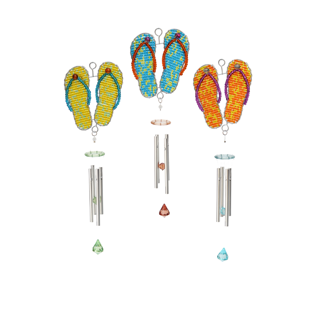 Flip Flop Wind Chime, Sm Asst (Set of 3)