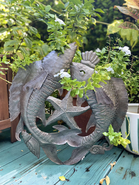 Unpainted Haitian Metal Art