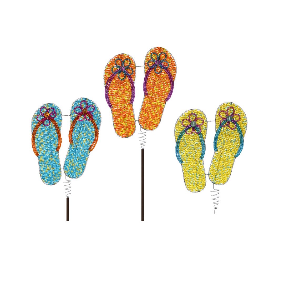 Flip Flop Garden Stake (Set of 3)