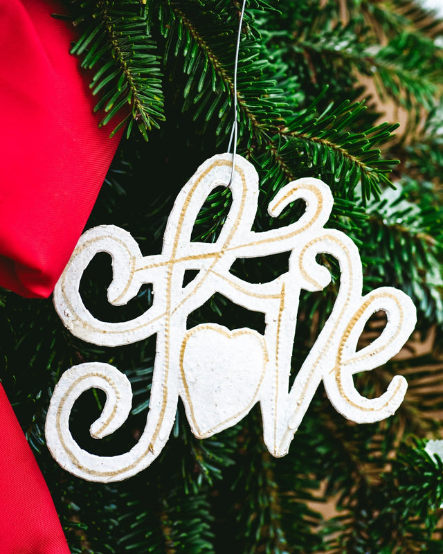 White Love Ornament Extol Accessories